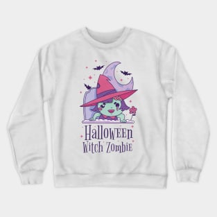 Cute zombie witch child Crewneck Sweatshirt